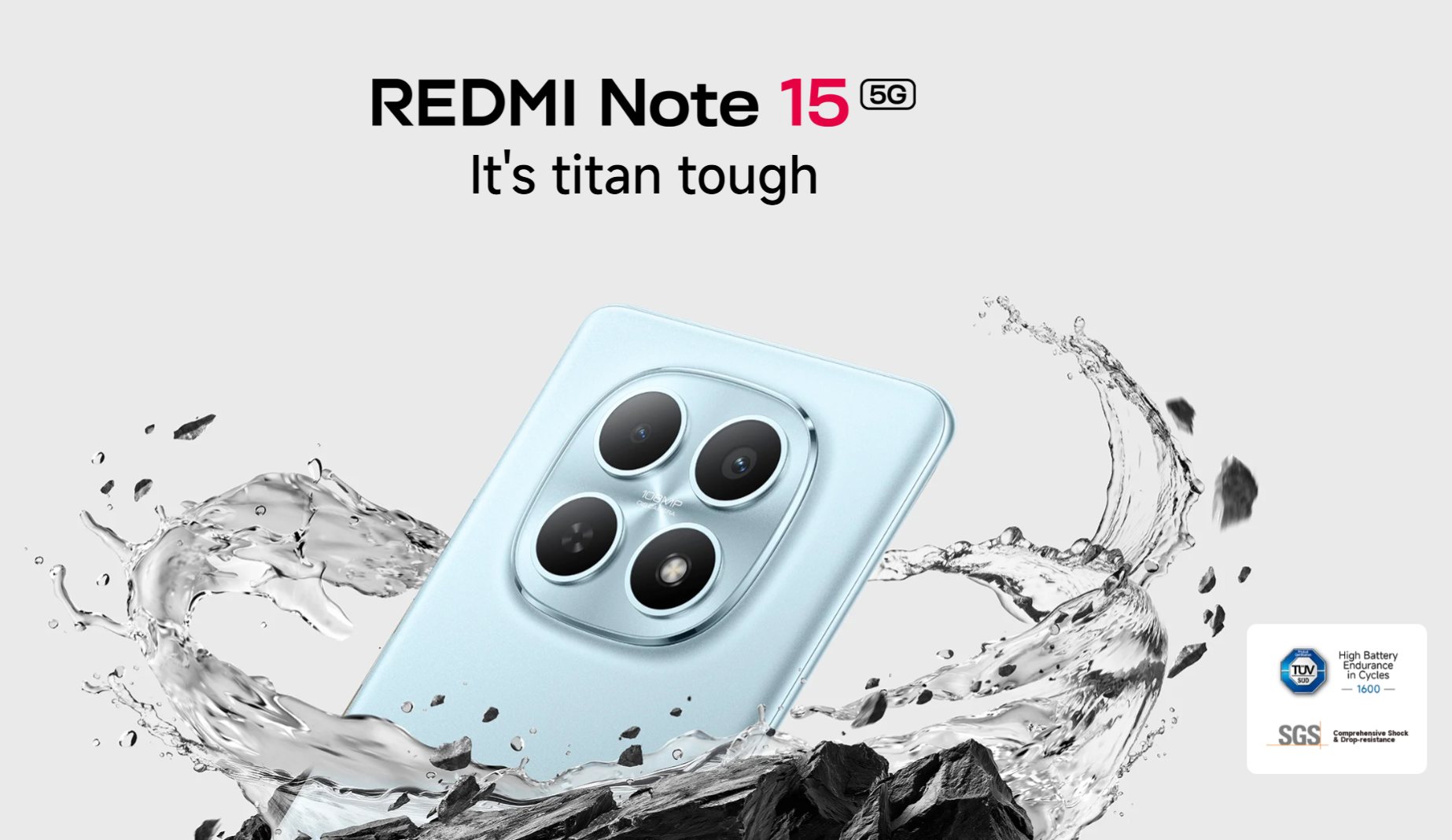 xiaomi redmi note 15 128gb-storage 6gb smartphone, blue