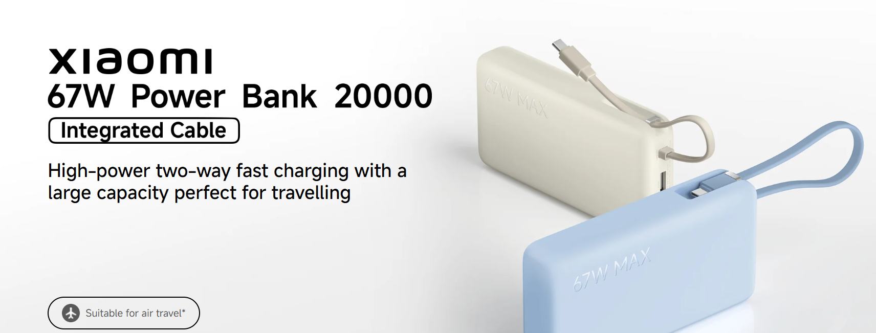 xiaomi bhr08o7gl 20000mah 2*ports powerbank