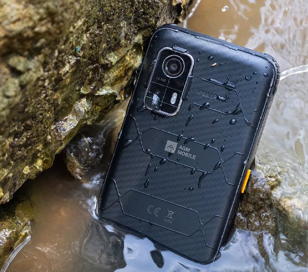 agmmobile h max rugged 128gb-storage 4gb smartphone, black
