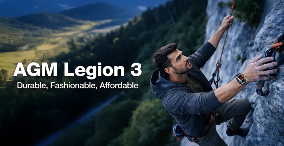 agmmobile legion 3 smartwatch, black