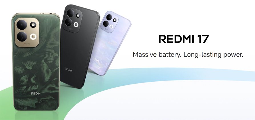 xiaomi redmi 17 128gb-storage 4gb smartphone, black