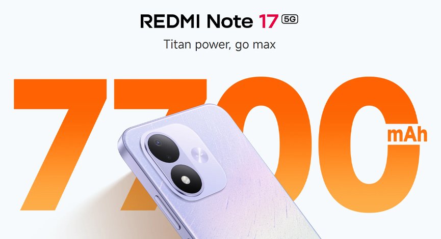 xiaomi redmi note 17 256gb-storage 6gb smartphone, black