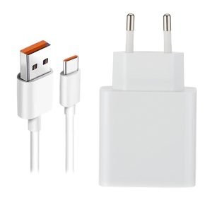 XIAOMI BHR9465EU Wall Charger, 67W, Fast Charging, 1* USB-A, 1M Cable Included, EU-Plug, White