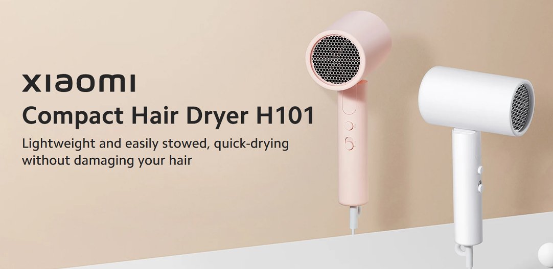 xiaomi mi compact h101 pk 1600w 2*speed hair dryer