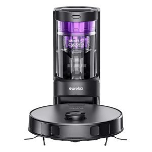 EUREKA E10S Wet & Dry Floor Robot Vacuum Cleaner, 4000Pa, Lidar Navigation, Map-saving, Battery-5200mAh - About 180 min, Black, 1 Year Warranty on Batteries