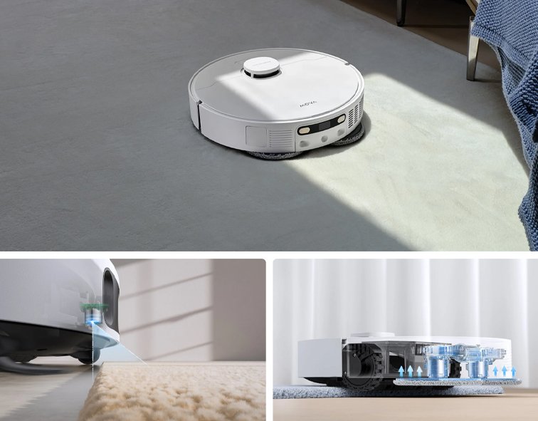 mova e40 ultra wet & dry floor 19,000pa robot vacuum cleaner