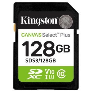 KINGSTON Canvas Select Plus Gen3 SDXC 128GB Memory Card