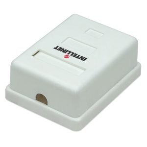 INTELLINET 210881 Cat5e Surface Mount, Wall Socket, 1 Port, White