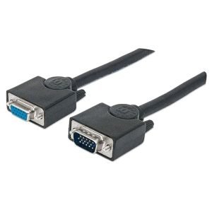 MANHATTAN 313612 VGA Video Cable, Male to Female, 15.0m, Fully-shielded, Black