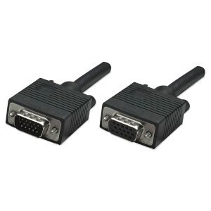 MANHATTAN 371179 VGA Video Cable 20.0m, Male to Female, Fully-shielded, Black