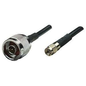 INTELLINET 522137 Wi-Fi Antenna, N type Female to RSMA Male Adapter Cable, 1.8 m, 0.57db p/m, Black