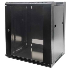 INTELLINET 711715 6U Wallmount Data Cabinet, 19'', Flatpack, Black, H63.5xW57.0xD60.0 cm