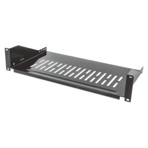 INTELLINET 712507 Accessory for Data Cabinet, Shelf, for 19'' racks, Front mount, 2U, 250mm, 25Kg max, Black