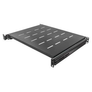 DataCabinet-Acc. 19" Sliding Shelf, 1U, 550mm Shelf Depth for 800mm to 1000mm Depth Cabinets/Racks, 35Kg-max, Black Intellinet 712620