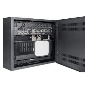 INTELLINET 713689 6U Wall-Mount Data Cabinet, 19'', Low Profile, Black, H54.0xW55.0xD17.0 cm