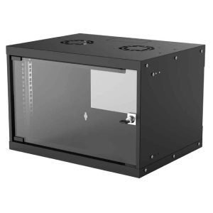 INTELLINET 714143 6U Wallmount Data Cabinet, 19'', Flatpack, Black, H35.3xW54.0xD40.0 cm