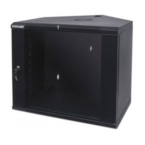 INTELLINET 714723 6U Wallmount Data Cabinet, 19'', Corner, Assembled, Black, H60.0xW60.0xD37.0 cm