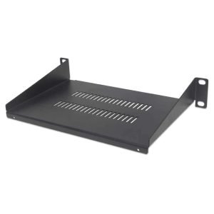 INTELLINET 714839 Accessory for Data Cabinet, Shelf, for 10" racks, Front mount, 150mm, 25Kg max, Black