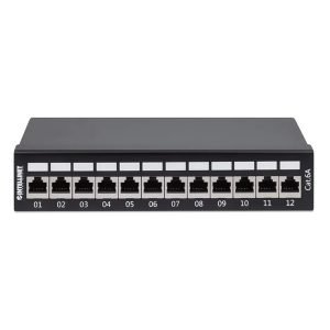 DataCabinet-Acc. Desktop Patch-Panel FTP Cat6a 12Port Black Intellinet 720915