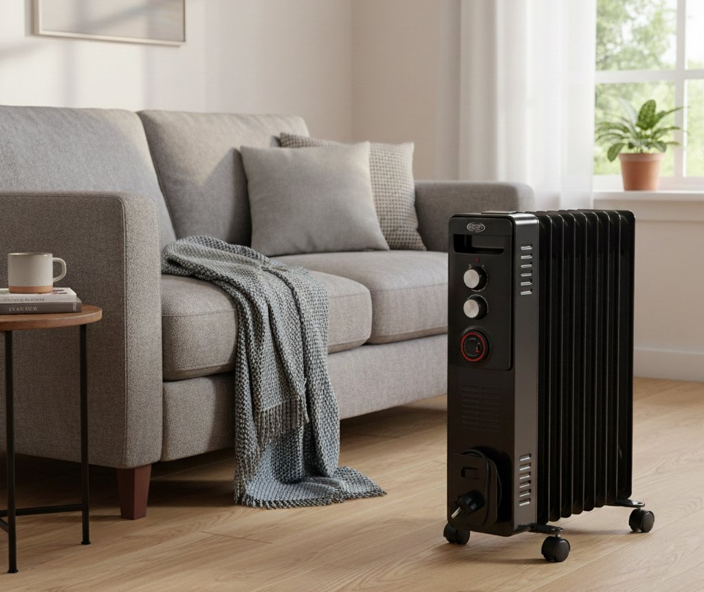 argo warm 9-bk 800/2000w oil radiator free-standing heater