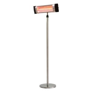 ARGO DIANA 2000W Patio Heater , Free-Standing/Wall-Mount, Carbon Fibre Heating Element, IP55, Silver, H208.0xW59.0xD40.0 cm, 191070175