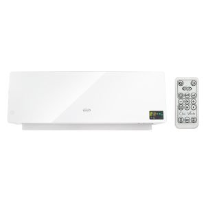 ARGO Chic White 1200/2000W Wall Fan Heater, Wall-Mount, Remote Control, Timer, Eco/Comfort/Eco Smart, LED Display, White, H20.2xW61.5xD12.3 cm, 191070198