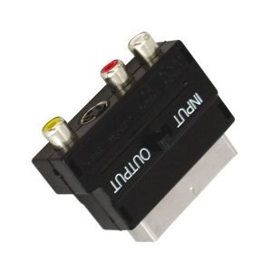 Cable Video - Scart Adapter Scart-M w/In/Out to 3xRCA-F + S-Video-F