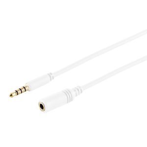 ISNATCH DOUBLE AUXY 4-Poles 3.5mm-M-Pin TO 4-Poles 3.5mm-F-Socket Extension cable for Headphones with Microphone 2.0m