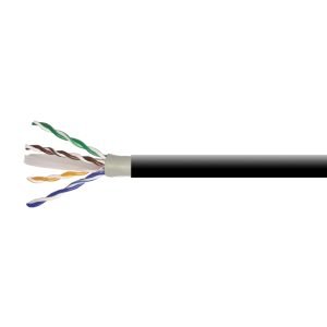UTP Cable Cat6 305m box - Solid Black for Outdoor Use, Copper 23AWG, GBC 59662375