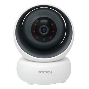 ISNATCH HeyCamPlus, FHD, 2MP, Pan/Tilt Indoor Wi-Fi Camera, IR Night Vision, Two-Way Audio, Supports up to 128GB Micro-SD
