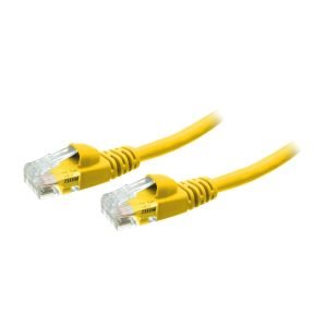 GBC 59661763 RJ45 Cat6 UTP Patch-Lead, 0.25m, Yellow