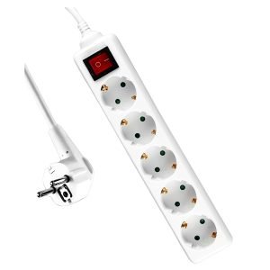 GBC 22057805 SCHUKO Power Strip, 1.5m, Female