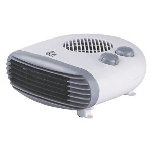 DCG HL9732 1000/2000W Fan Heater, Variable Thermostat, Protection against over heating, White/Grey, H12.0xW26.0xD26.0 cm