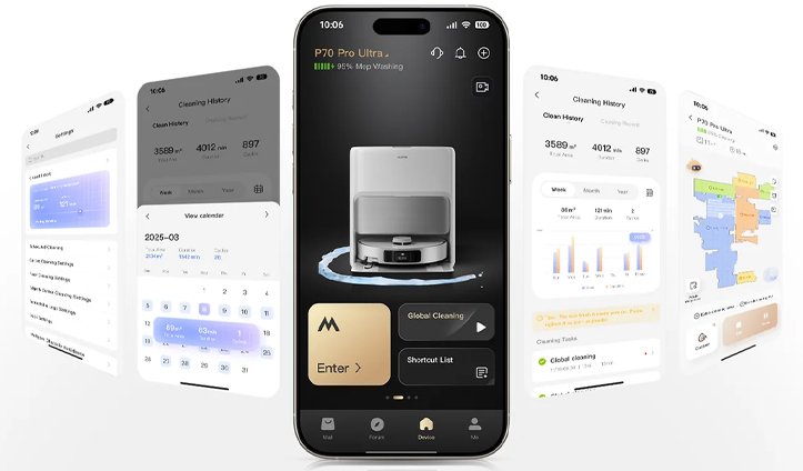 mova p70 pro ultra wet & dry 30,000pa robot vacuum cleaner