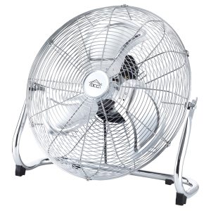 DCG CRB1255 55cm Floor Fan, 150W, 3*Blades, High Velocity, 3*Speed, Metal Blades, Silver