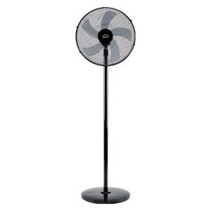 DCG VE1646 45cm Stand Fan, 40W, 5*Blades, 3*Speed, Plastic Blades, Round-base, Black