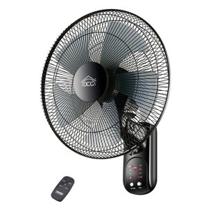 DCG VE1697TT 40cm Wall Fan, 60W, 5*Blades, Remote Control, 3*Speed, Plastic Blades, Black