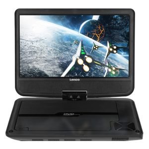 Lenco DVP-901BK 9'' Portable DVD Player with USB, Mounting Bracket, Remote & Built-In Speakers, Black