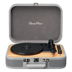LENCO Classic Phono TT-116GY Belt Drive Turntable, Grey
