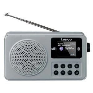 LENCO PDR-034GY Digital Radio, Silver