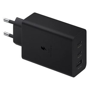 SAMSUNG T6530NBEGEU  Wall Charger, 65W, Fast Charging, 2* USB-C, 1* USB-A, EU-Plug, Black