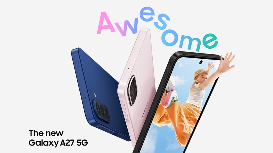 samsung galaxy a27 256gb-storage 8gb smartphone, pink