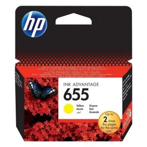 HP 655 Yellow Ink Cartridge, Advantage, (CZ112AE)