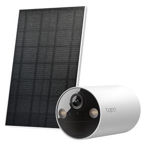 TPLINK Tapo C410 KIT Bullet IP Camera, Outdoor, Wi-Fi, 2K, 3MP, Two-Way Audio, Solar-Powered, White/Black
