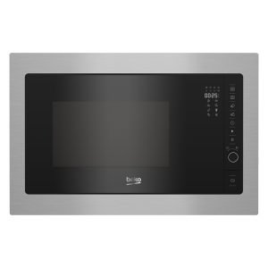 BEKO BMGB25332BG 25Ltr Built-in Microwave Oven, Grill, 900W+1000W, Digital control, LED display, Automatic Defrost, Electronic Timer, Silver/Black