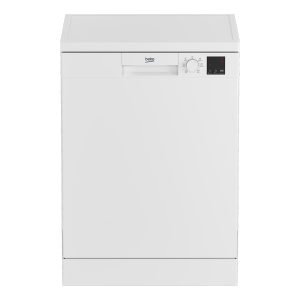 BEKO DVN06430W 14 sets Free-Standing Dishwasher, 6 Programs, 60cm wide, LED Indicator, D(new), White, H85.0xW59.8xD60.0 cm, 5 Year Warranty