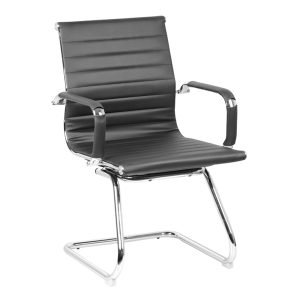 BELEM NEWPORTV Visitor Chair, PU Leather, Black