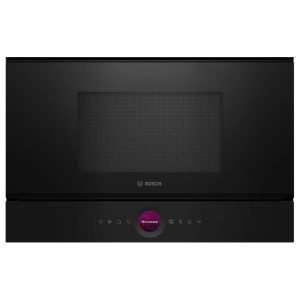 BOSCH BFR7221B1 Series 8 21Ltr Built-in Microwave Oven, 900W, Digital control, LED display, Electronic timer, 7 pre-set automatic programmes, Black, H38.2xW59.4xD29.9 cm, 5 Year Warranty, 4242005322688