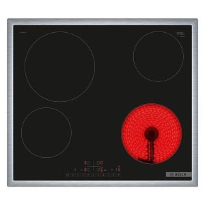 BOSCH PKE645FP2E Series 6 Built-in Induction Hob, 4*Burners, 60cm wide, Touch Control, LED timer, Black, H4.8xW58.3xD51.3 cm, 5 Year Warranty, 4242005283255