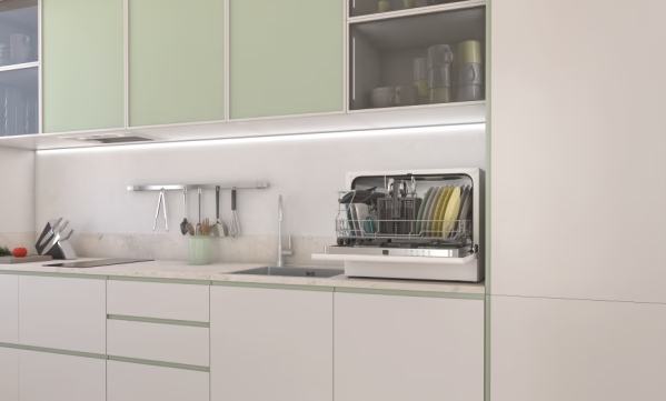 candy cp6e51ls 6 sets on-counter 5 programs dishwasher